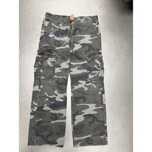 American Exchange Cargo Pants Mens 34 Green Camo Surplus Y2K Grunge Skate‎
